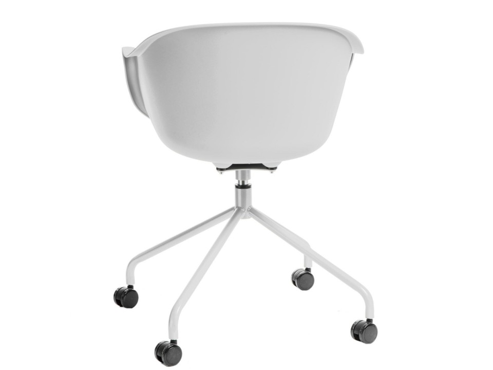 Krzesło na kółkach Roundy białe - Intesi